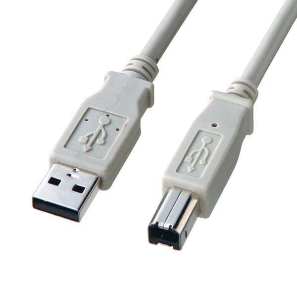 サンワサプライ エコUSBケーブル ノンハロゲン 1m ライトグレー KU20-EC1K 1個（ご注文単位1個）【直送品】