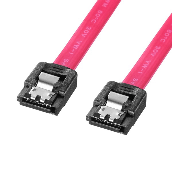 サンワサプライ シリアルATA3 ストレートケーブル ラッチ付き 0.3m TK-SATA3-03 1個(ご注文単位1個)【直送品】