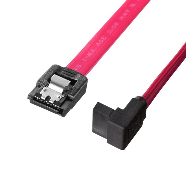 サンワサプライ シリアルATA3ケーブル 上L型 1m TK-SATA3-1UL 1個(ご注文単位1個)【直送品】