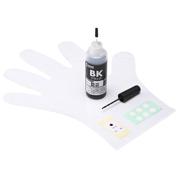 サンワサプライ 詰め替えインク キャノンBC-310用 顔料ブラック INK-C310B60S 1個（ご注文単位1個）【直送品】