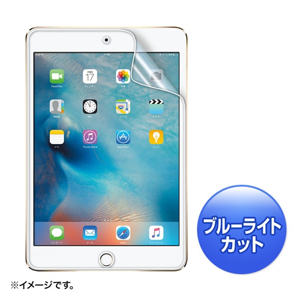 サンワサプライ 液晶保護フィルム iPad mini 4用 ブルーライトカット 指紋・反射防止 LCD-IPM4BCAR 1個(ご注文単位1個)【直送品】