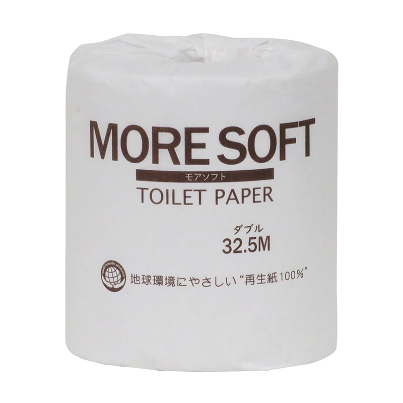 イデシギョー トイレットペーパー　モアソフト ダブル　1ロール　32.5m  1個（ご注文単位200個）【直送品】