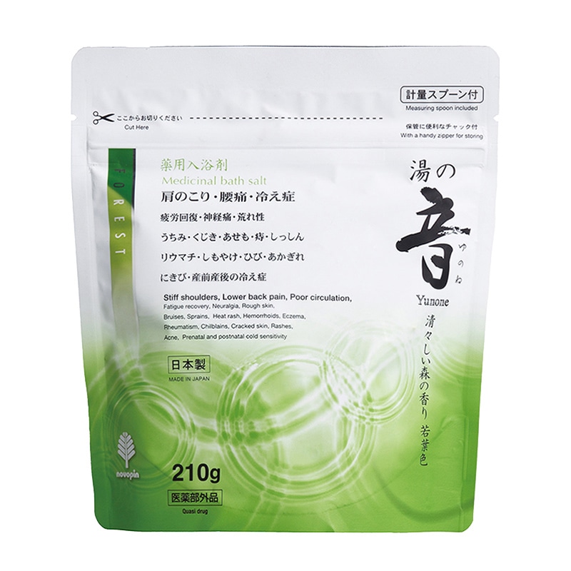 紀陽除虫菊 薬用入浴剤 湯の音 清々しい森の香り 210g N-8937 1個(ご注文単位10個)【直送品】