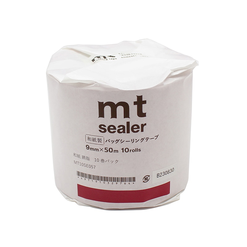 カモ井加工紙 バッグシーラーテープ　mt　sealer 10巻　和紙　臙脂 MT10SE057 1パック（ご注文単位1パック）【直送品】