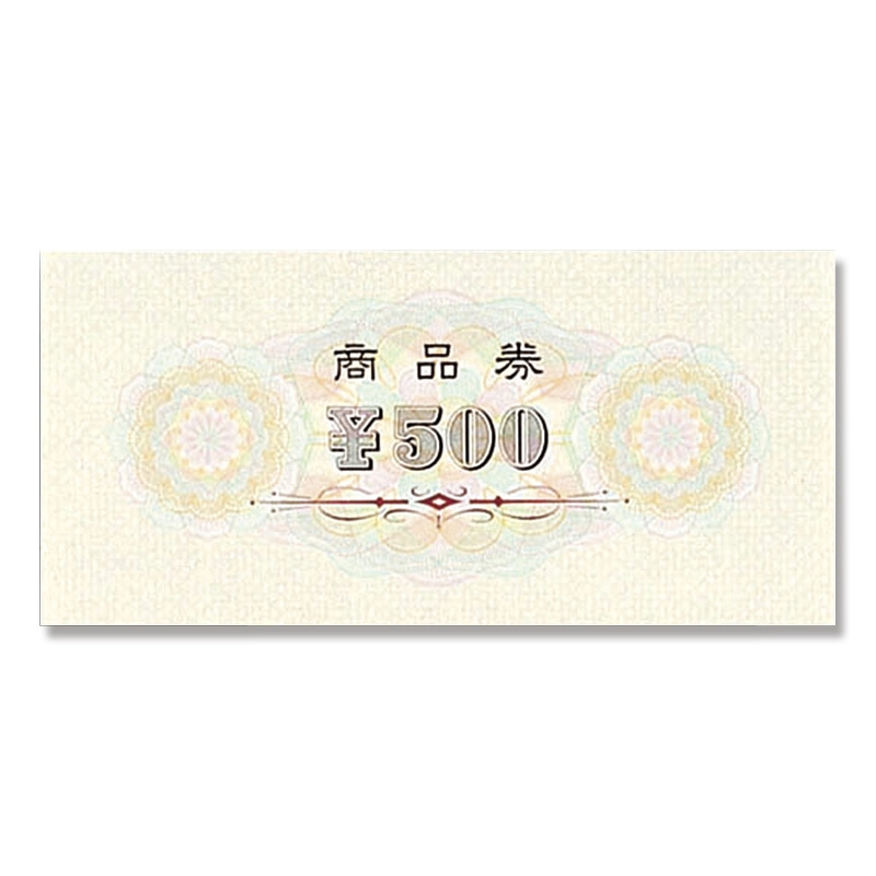 ササガワ 商品券 横書用 100枚箱入 9-308 ¥500 裏字入 1箱(ご注文単位1箱)【直送品】