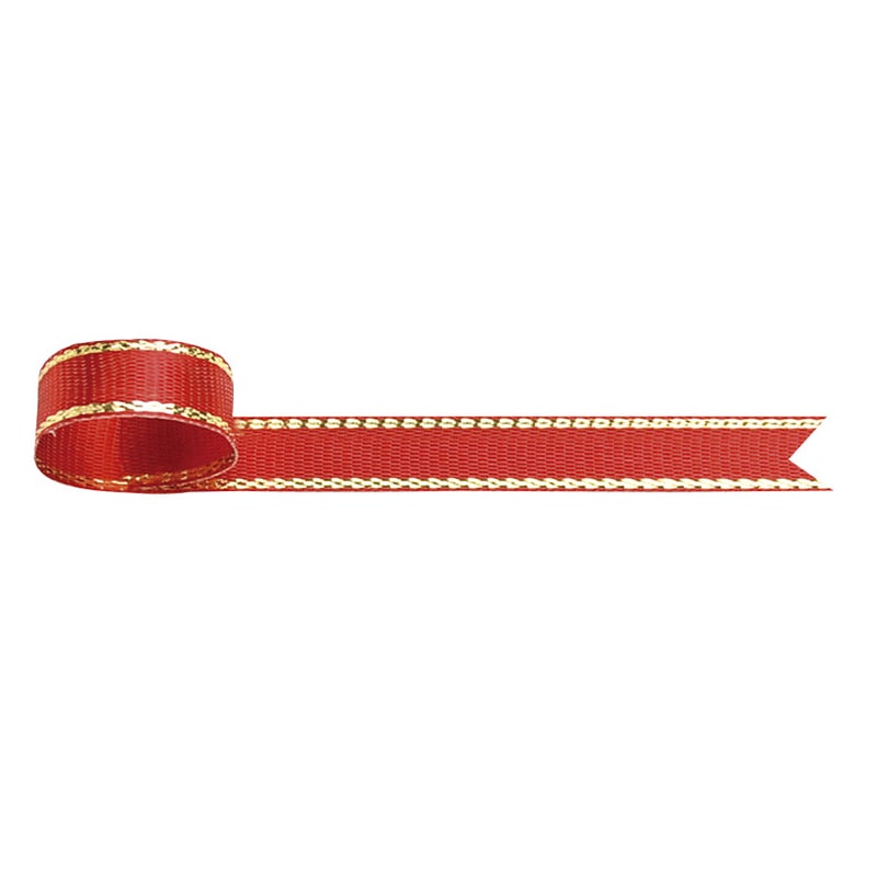 ササガワ リボン　イブ 赤　6mm 50-7112 1巻（ご注文単位1巻）【直送品】