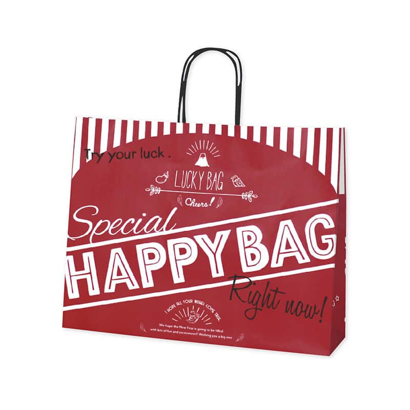 ササガワ 手提げ袋 HAPPYBAG 中 10枚入 50-6239 1包(ご注文単位1包)【直送品】