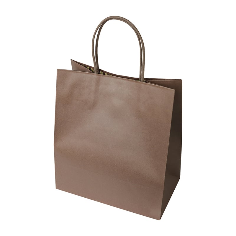 ササガワ 手提げ袋 モカ 240×140×270mm 5枚入 50-6044 1外袋/袋（ご注文単位1袋）【直送品】