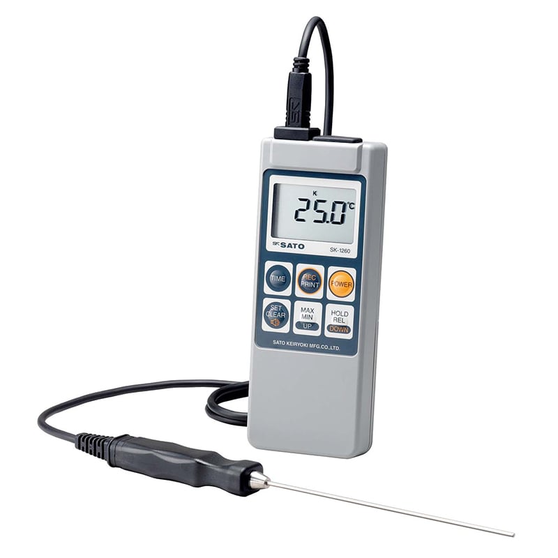 SATO　防水型デジタル温度計　SK-1260 標準センサー付  1個（ご注文単位1個）【直送品】