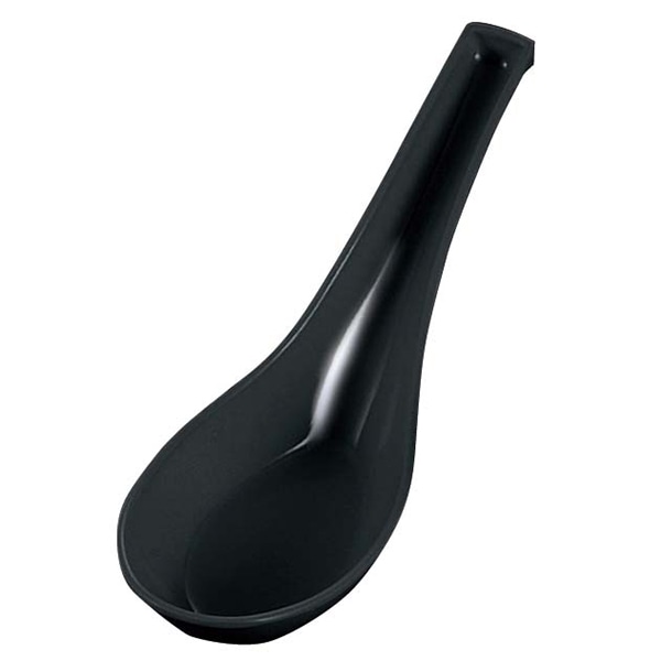 メラミン レンゲ(小)C-75 黒 全長140 1個(ご注文単位1個)【直送品】