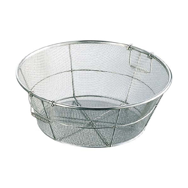 本間冬治工業 BK 18-8 手付 揚ザル 荒目(5メッシュ)45cm 1個(ご注文単位1個)【直送品】