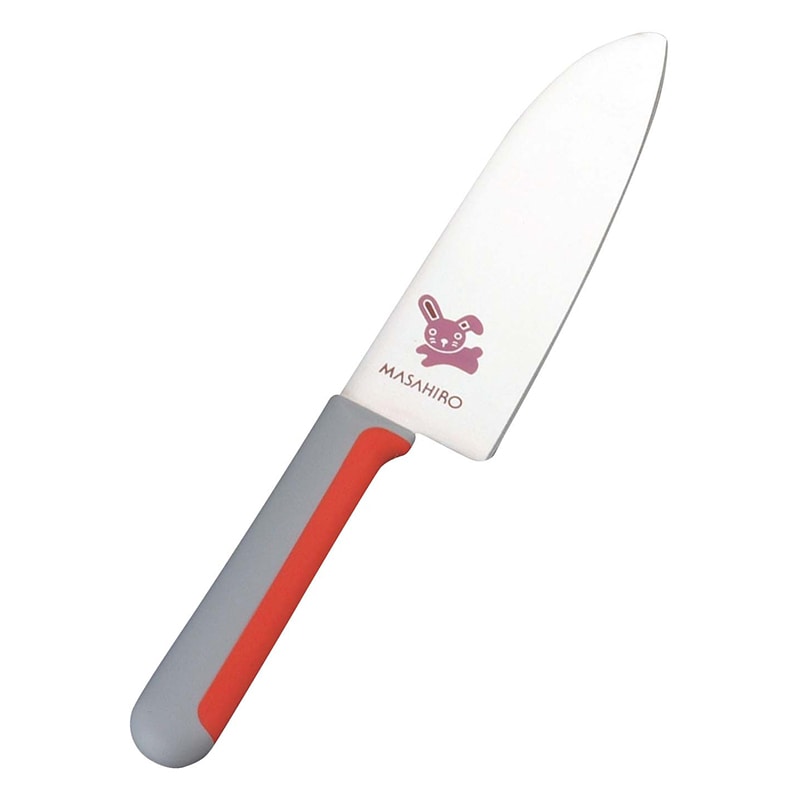 正広 こども庖丁 24344 うさぎ(レッド)左きき用 13cm 1個(ご注文単位1個)【直送品】