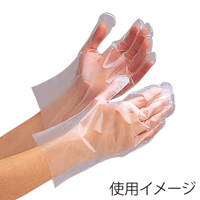 ミドリ安全 ポリエチレンディスポ手袋 ベルテ510N L 内エンボス クリア 100枚入 4049158230 1箱（ご注文単位1箱）【直送品】