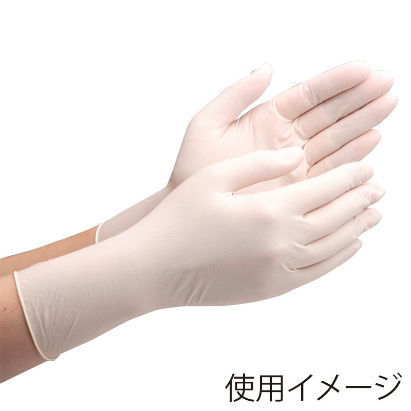 ミドリ安全 天然ゴム手袋 粉なし ベルテ610N L ホワイト 100枚入 4049168030 1箱（ご注文単位1箱）【直送品】