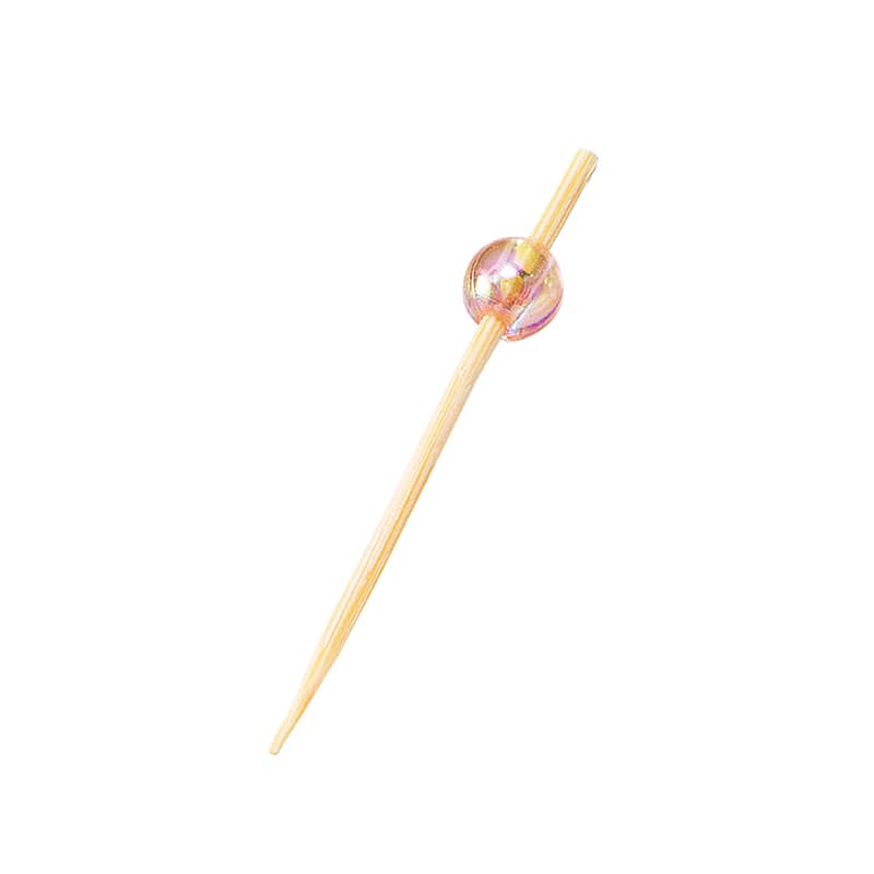 ヤマコー ビーズ串　5cm　桃　50本入  21616 1パック（ご注文単位1パック）【直送品】
