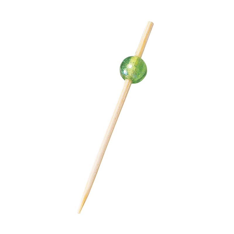 ヤマコー ビーズ串　5cm　緑　50本入  21618 1パック（ご注文単位1パック）【直送品】