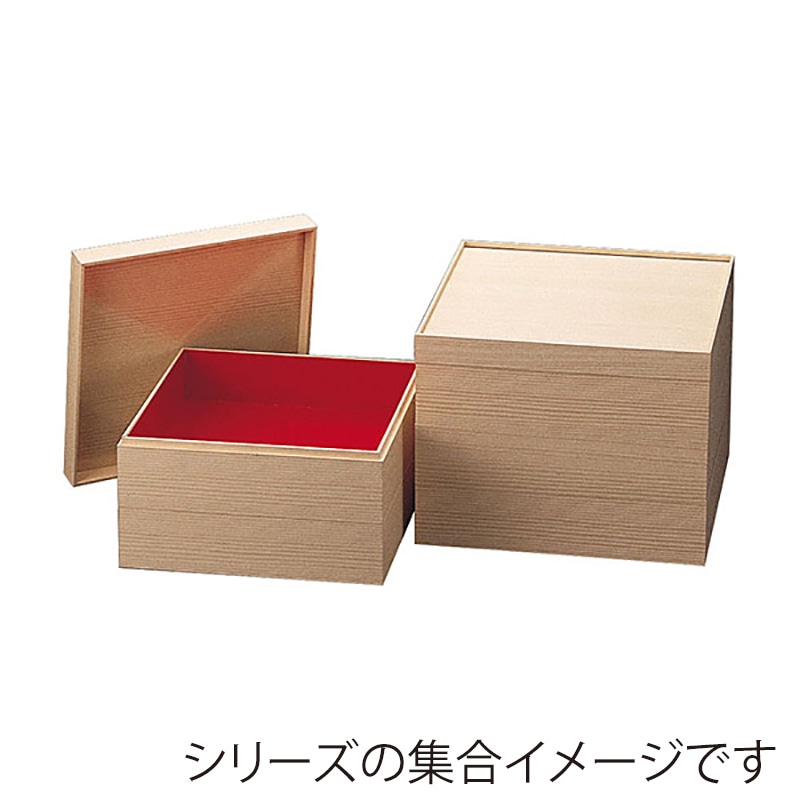 ヤマコー 紙重箱　木目調　6.5寸　2段  22356 1個（ご注文単位1個）【直送品】
