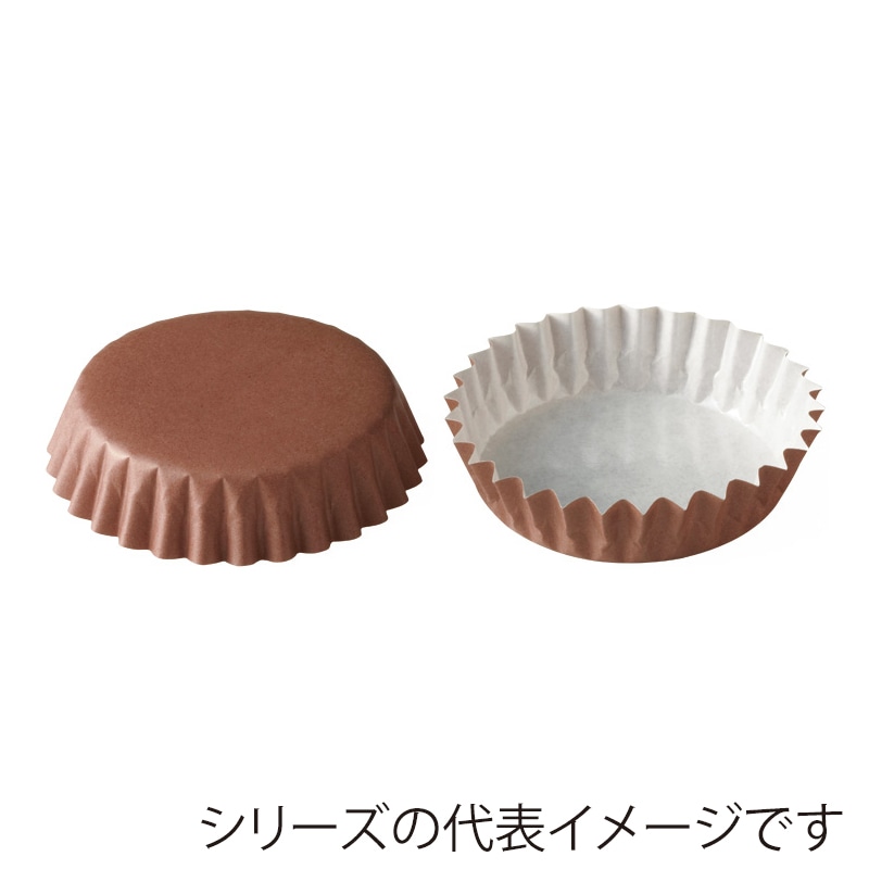 天満紙器 ペットカップ　丸型　7.0×2.0 茶ベタ PTC07520-S 300枚/束（ご注文単位36束）【直送品】