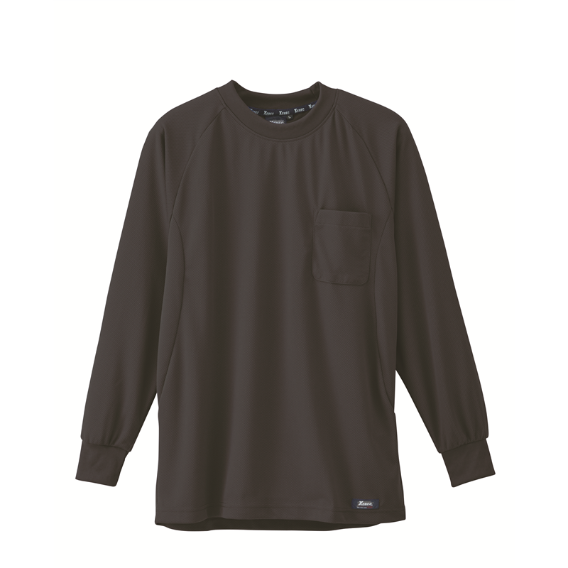 ジーベック 男女兼用 長袖Tシャツ M チャコールグレー 6123 1枚（ご注文単位1枚）【直送品】