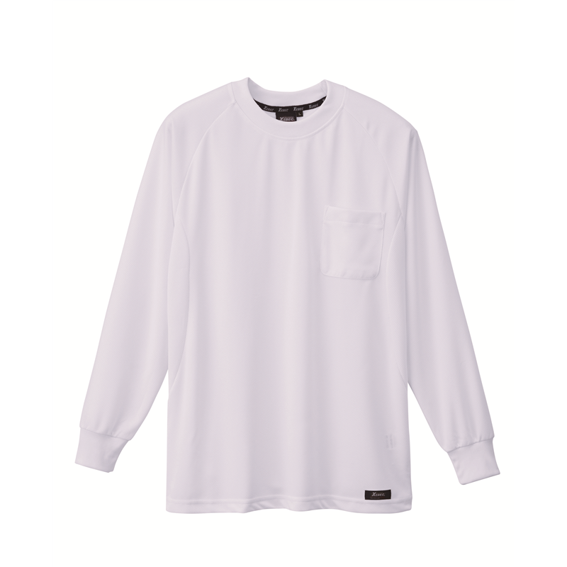 ジーベック 男女兼用 長袖Tシャツ M シロ 6123 1枚（ご注文単位1枚）【直送品】