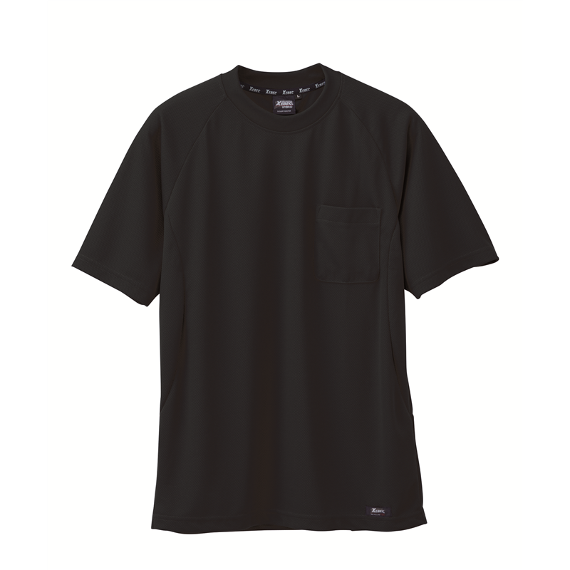 ジーベック 男女兼用 半袖Tシャツ 3L クロ 6124 1枚（ご注文単位1枚）【直送品】