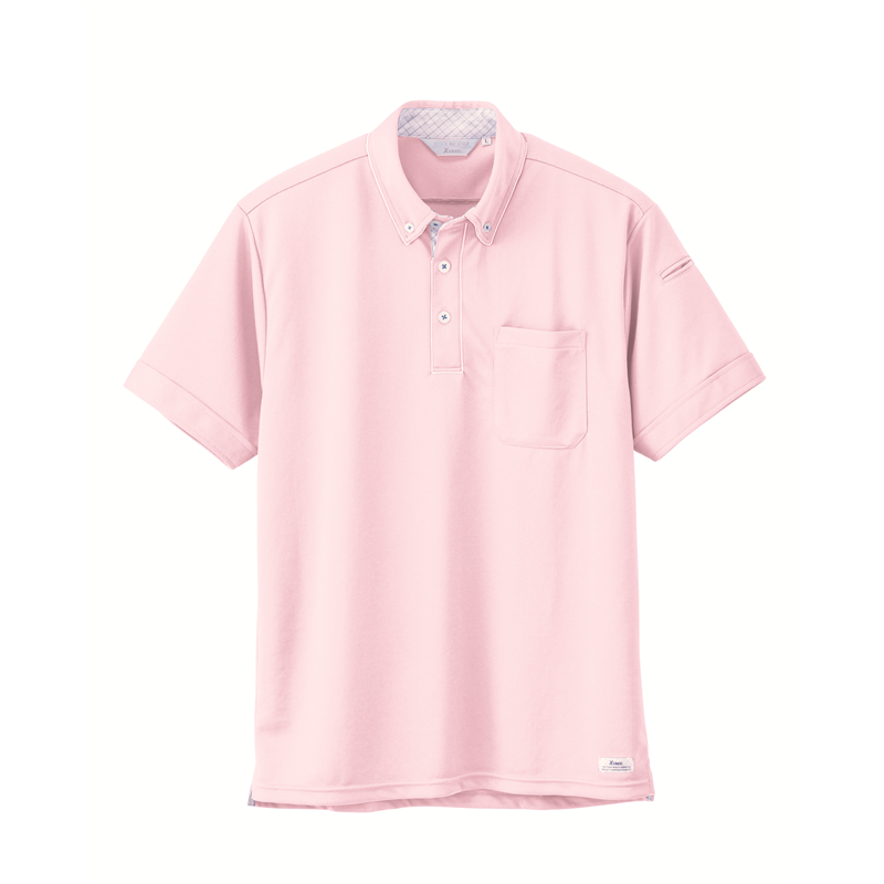 ジーベック 男女兼用 半袖ポロシャツ LL ピンク 6180 1枚（ご注文単位1枚）【直送品】