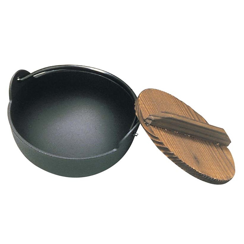 五進 アルミ 田舎鍋(黒塗り)13cm(A-01) 1個(ご注文単位1個)【直送品】