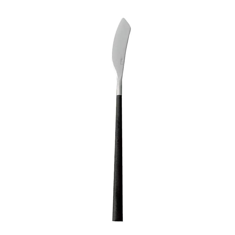 ミヤザキ食器 ベロ イノックス ポーラ バターナイフ マット／ブラック BI1109BK 1個（ご注文単位12個）【直送品】