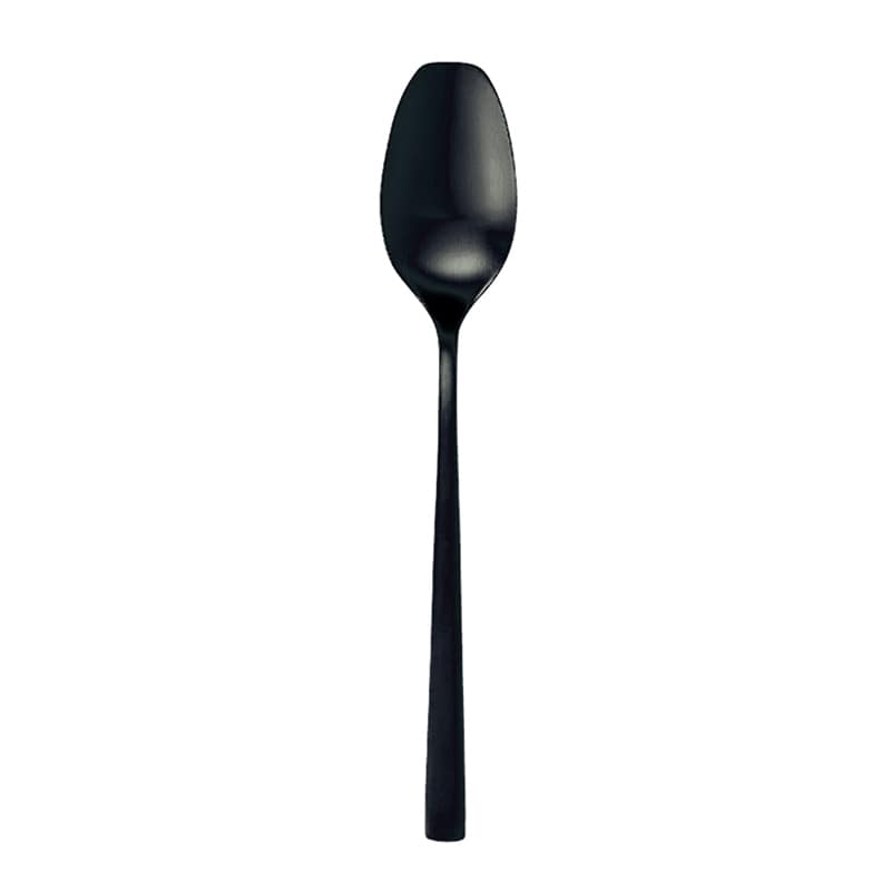 ミヤザキ食器 ベロ イノックス オベリスコ デザートスプーン マットブラック BI0139DSS 1個(ご注文単位12個)【直送品】